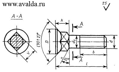 Чертеж лемешного болта