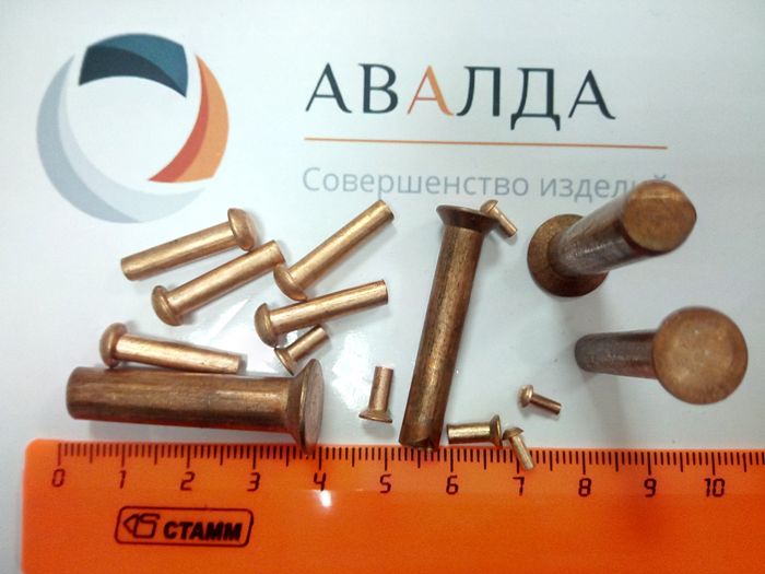 Заклепки медные под молоток